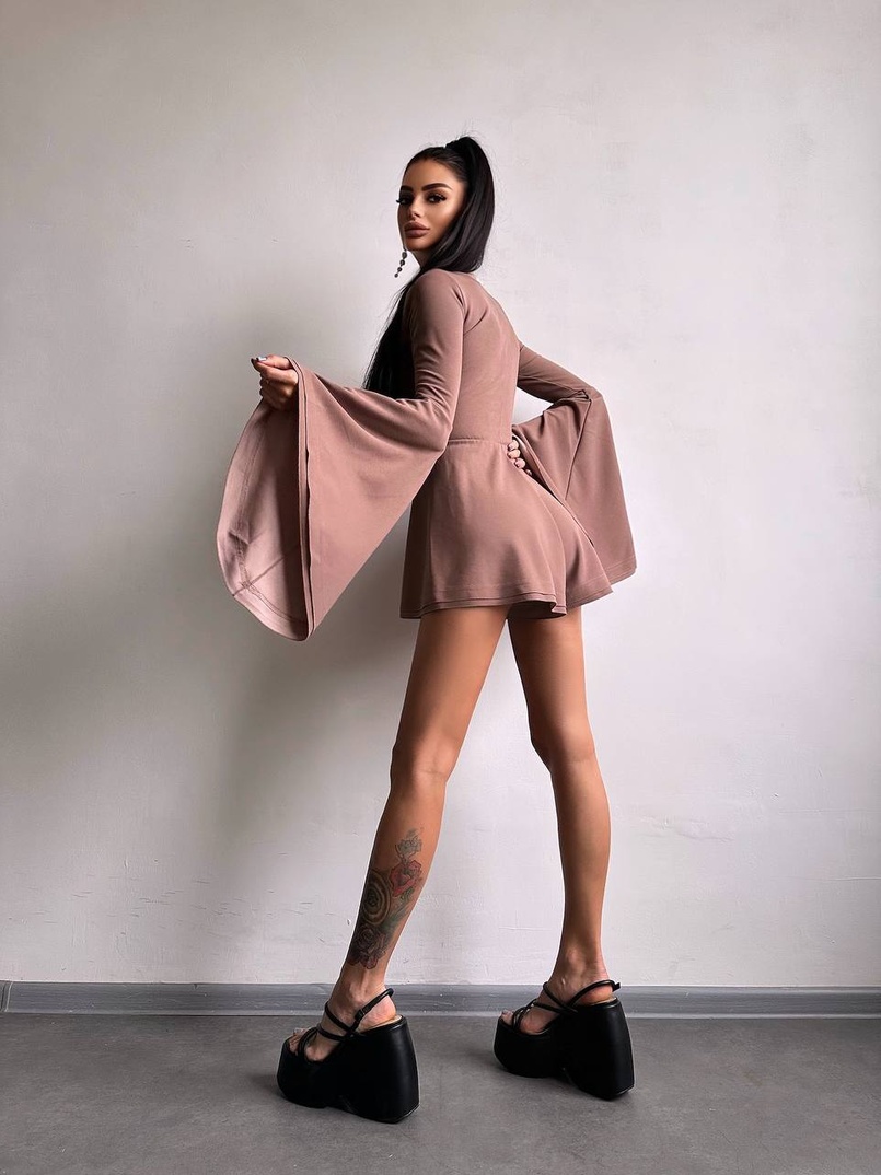 Ромпер з розкльошеними рукавами  Ромпер з розкльошеними рукавами  | PUSHKA SHOP