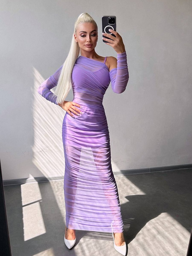 Сукня міді з драпіруванням   Сукня міді з драпіруванням   | PUSHKA SHOP