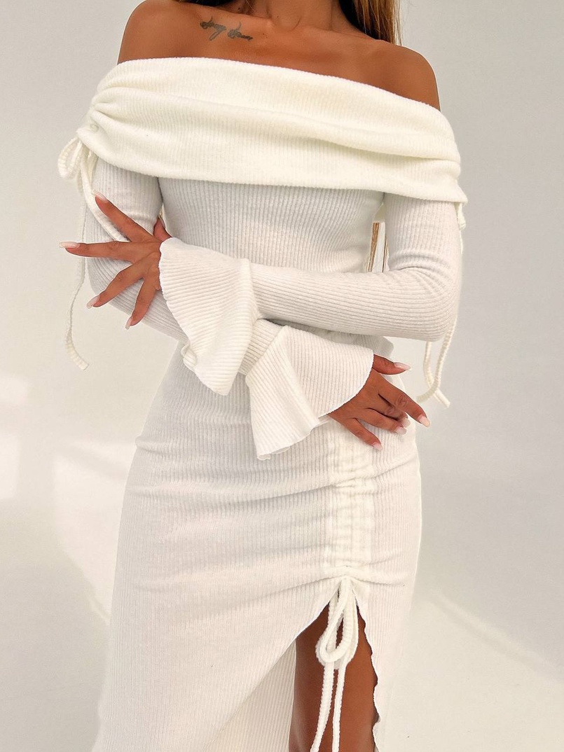 Трикотажна сукня міді з хомутом   Трикотажна сукня міді з хомутом   | PUSHKA SHOP