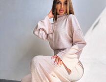 Трикотажний базовий комплект: світшот + штани  Трикотажний базовий комплект: світшот + штани  | PUSHKA SHOP