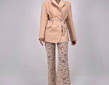 Комплект: мереживний корсет бюстьє + штани + піджак  Комплект: мереживний корсет бюстьє + штани + піджак  | PUSHKA SHOP