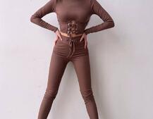 Трикотажний комплект: корсетний топ + легінси Трикотажний комплект: корсетний топ + легінси | PUSHKA SHOP