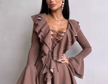 Сукня з з воланами на ґудзиках  Сукня з з воланами на ґудзиках  | PUSHKA SHOP