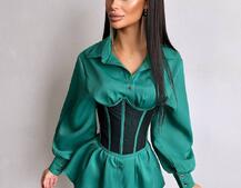 Приталена сорочка + корсет  Приталена сорочка + корсет  | PUSHKA SHOP