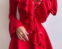 Сукня з з воланами на ґудзиках  Сукня з з воланами на ґудзиках  | PUSHKA SHOP