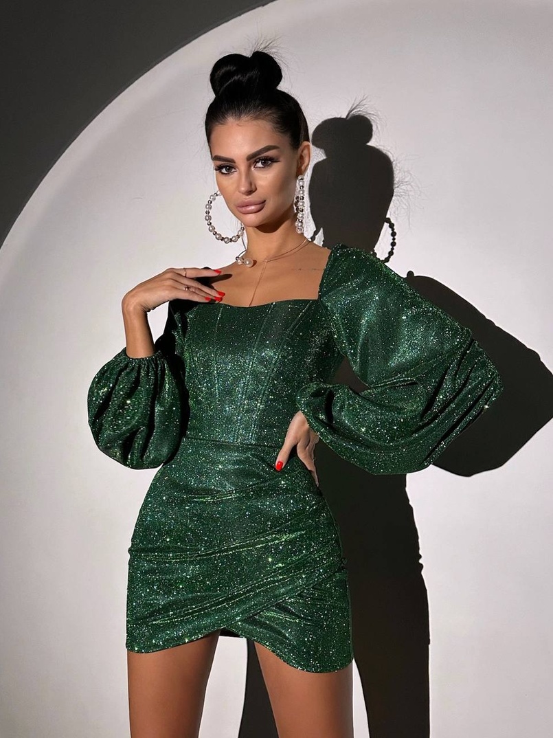 Сяючий комплект: корсет + спідниця міні з драпіруванням Сяючий комплект: корсет + спідниця міні з драпіруванням | PUSHKA SHOP