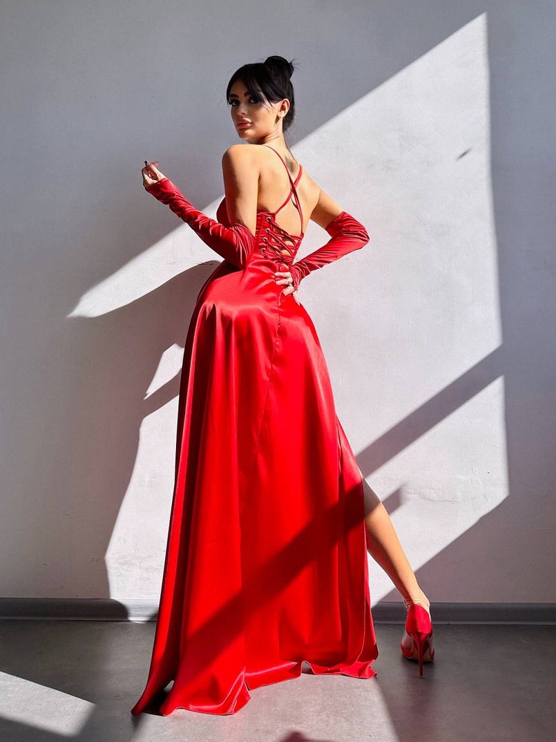 Комплект: корсет з рукавичками + спідниця максі з драпіруванням   Комплект: корсет з рукавичками + спідниця максі з драпіруванням   | PUSHKA SHOP