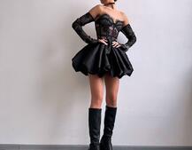 Комплект : мереживний корсет  з чашечками+ спідниця балон  | PUSHKA SHOP