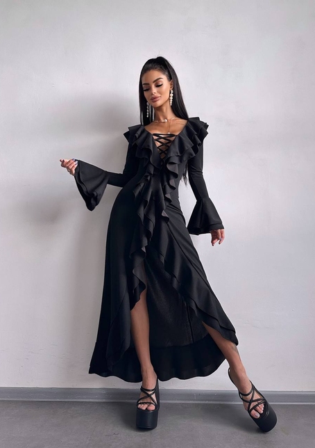 Сукня з воланами  | PUSHKA SHOP