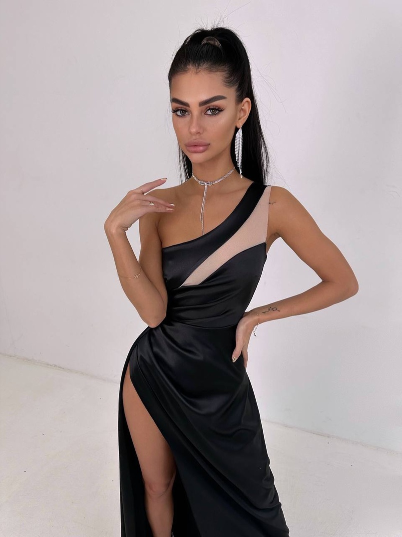 Атласна сукня максі  | PUSHKA SHOP