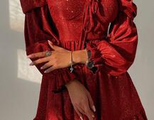 Блискуча сукня з оборками та чашками з ефектом push up Блискуча сукня з оборками та чашками з ефектом push up | PUSHKA SHOP