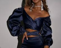 Атласний комплект, бахромою зі стразами  Ручна робота, прикраса пришита  Атласний комплект, бахромою зі стразами  Ручна робота, прикраса пришита  | PUSHKA SHOP