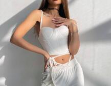 Велюровий комплект трійка: кофта + корсет з чашечками + джогери  Велюровий комплект трійка: кофта + корсет з чашечками + джогери  | PUSHKA SHOP