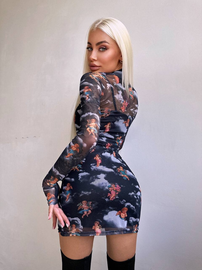 Міні сукня з принтом  Міні сукня з принтом  | PUSHKA SHOP