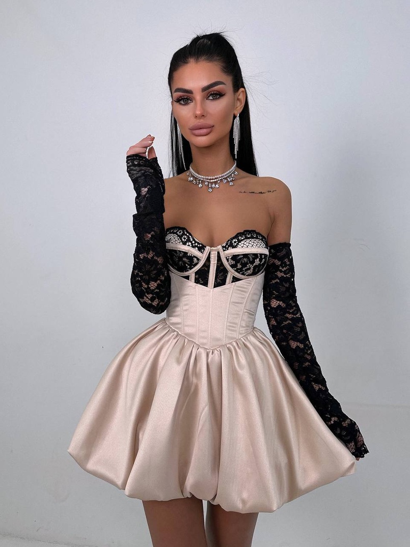 Комплект: мереживний корсет бюстьє + корсетна спідниця Комплект: мереживний корсет бюстьє + корсетна спідниця | PUSHKA SHOP