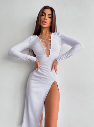 Сукня міді зі шнурівкою  Сукня міді зі шнурівкою  | PUSHKA SHOP