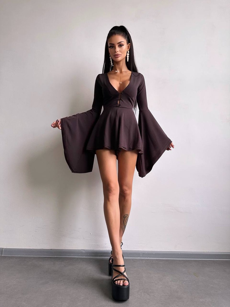 Ромпер з розкльошеними рукавами  Ромпер з розкльошеними рукавами  | PUSHKA SHOP