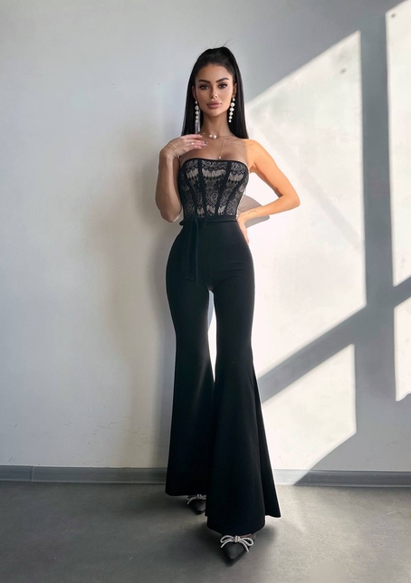 Комплект: піджак + комбінезон кльош  Комплект: піджак + комбінезон кльош  | PUSHKA SHOP