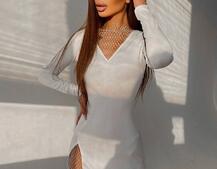 Силуетна сукня з декором із сітки зі стразами Силуетна сукня з декором із сітки зі стразами | PUSHKA SHOP