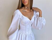 Комплект: сукня з подвійною спідницею + корсет, декорований стразами    Комплект: сукня з подвійною спідницею + корсет, декорований стразами    | PUSHKA SHOP