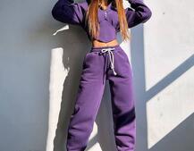 Комплект на флісі : худі з елементами корсету + штани  Комплект на флісі : худі з елементами корсету + штани  | PUSHKA SHOP