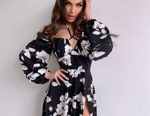 Сукня міді з квітковим принтом  Сукня міді з квітковим принтом  | PUSHKA SHOP