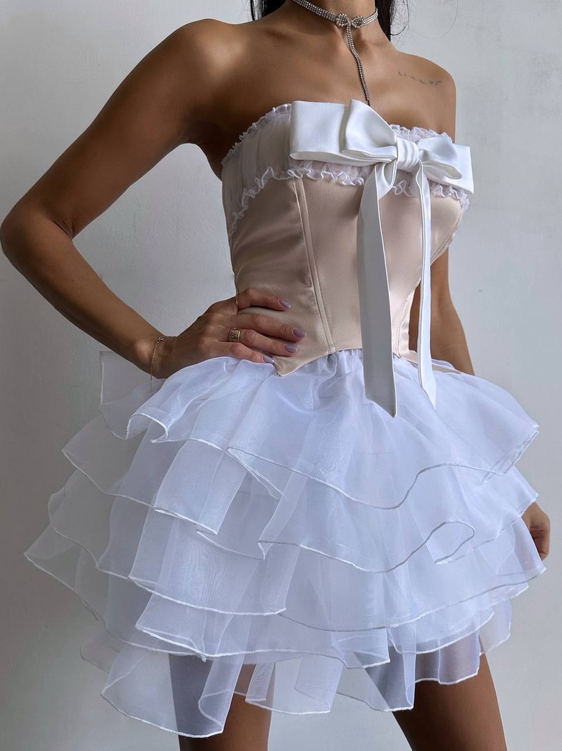 Комплект: корсет + пишна спідниця міні  Комплект: корсет + пишна спідниця міні  | PUSHKA SHOP