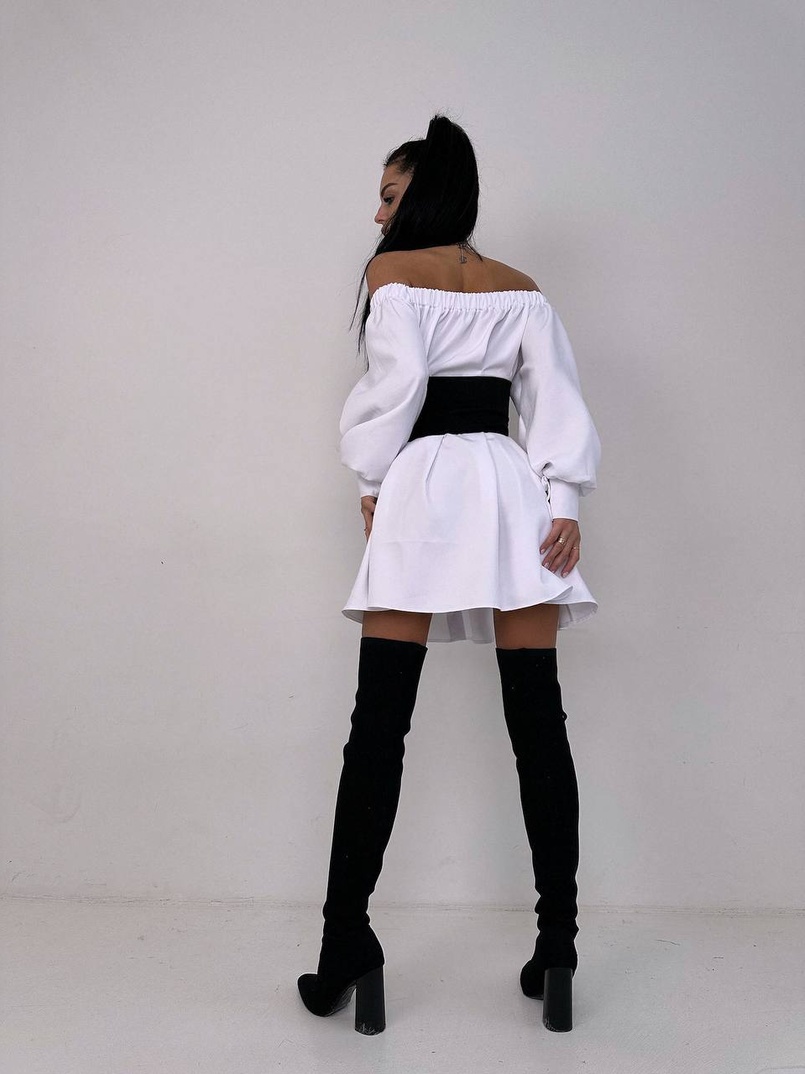 Приталена сорочка на плічках+  мереживний корсет Приталена сорочка на плічках+  мереживний корсет | PUSHKA SHOP