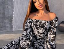 Улюблена сукня-міді зі шнурівкою на спинці та розрізом на ніжці Улюблена сукня-міді зі шнурівкою на спинці та розрізом на ніжці | PUSHKA SHOP