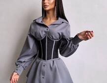 Приталена сорочка + корсет  Приталена сорочка + корсет  | PUSHKA SHOP