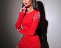 Сукня міні, декорована бахромою зі страз     Ручна робота  Сукня міні, декорована бахромою зі страз     Ручна робота  | PUSHKA SHOP