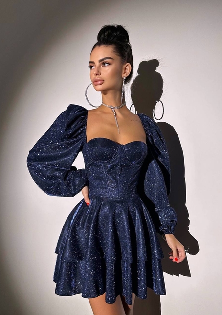 Сяюча корсетна сукня бюстьє з подвійною спідницею  | PUSHKA SHOP