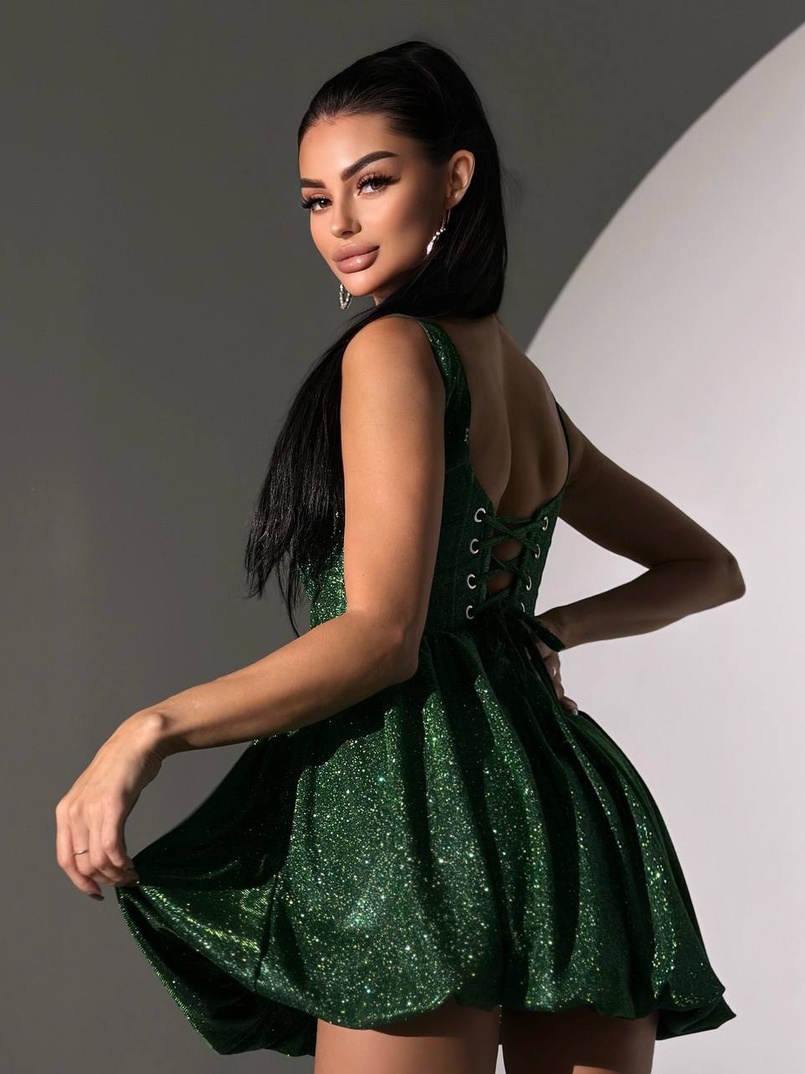 Сяюча корсетна  сукня міні  | PUSHKA SHOP