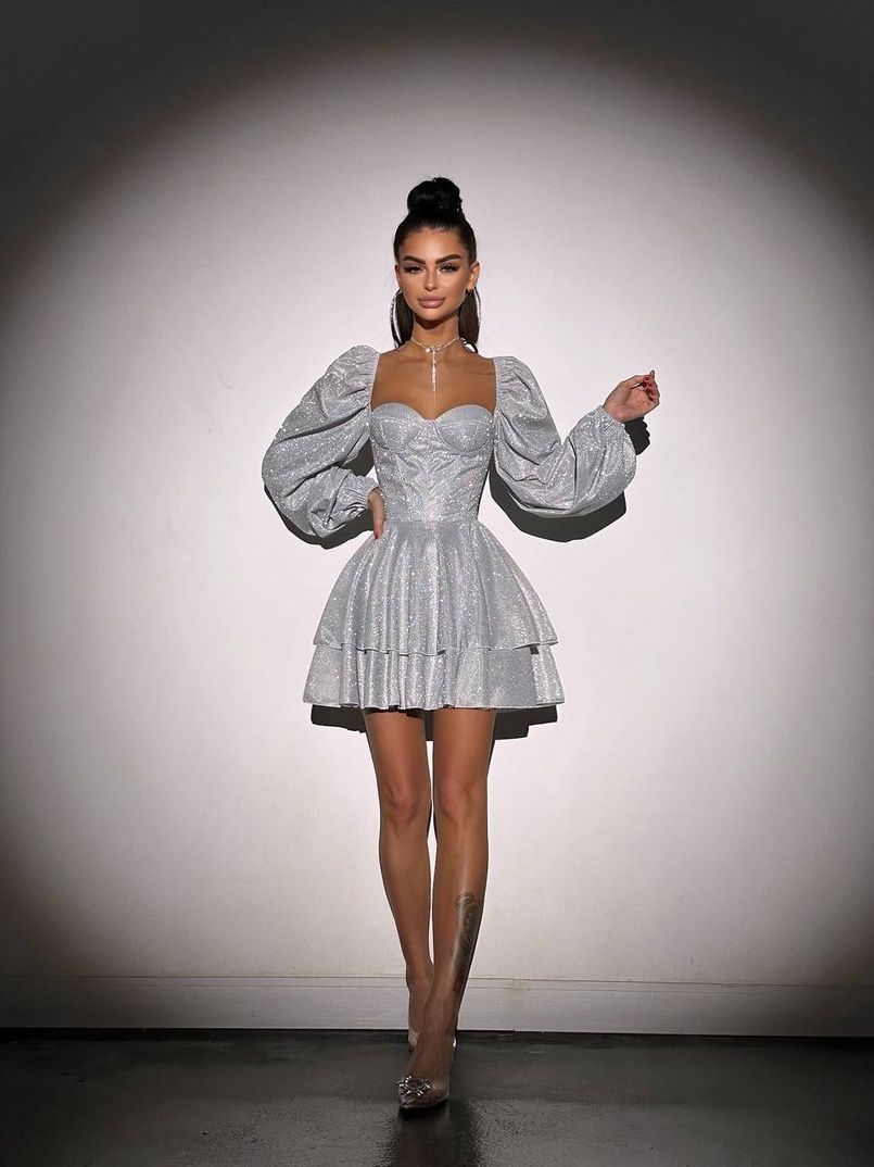 Сяюча корсетна сукня бюстьє з подвійною спідницею  | PUSHKA SHOP