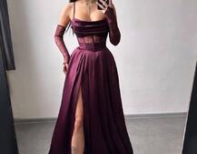 Атласний комплект: корсет + спідниця максі Атласний комплект: корсет + спідниця максі | PUSHKA SHOP