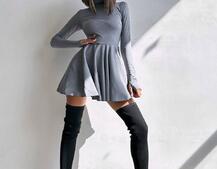 Сукня міні зі спідницею-сонцем  | PUSHKA SHOP