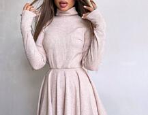 Трикотажна сукня міні із спідницею сонцем     Трикотажна сукня міні із спідницею сонцем     | PUSHKA SHOP