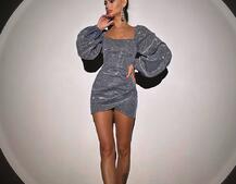 Сяючий комплект: корсет + спідниця міні з драпіруванням Сяючий комплект: корсет + спідниця міні з драпіруванням | PUSHKA SHOP