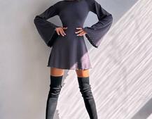 Трикотажна сукня зі шнурівкою на спинці    Трикотажна сукня зі шнурівкою на спинці    | PUSHKA SHOP