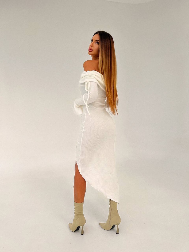 Трикотажна сукня міді з хомутом   Трикотажна сукня міді з хомутом   | PUSHKA SHOP