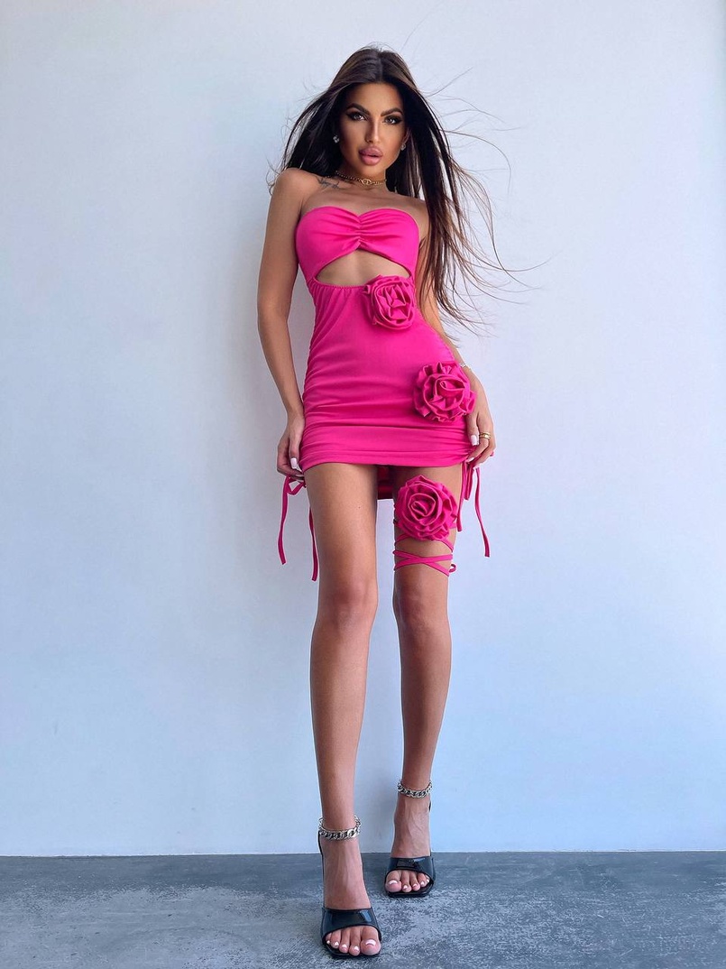 Сукня міні з трояндами    Ручна робота.  Сукня міні з трояндами    Ручна робота.  | PUSHKA SHOP