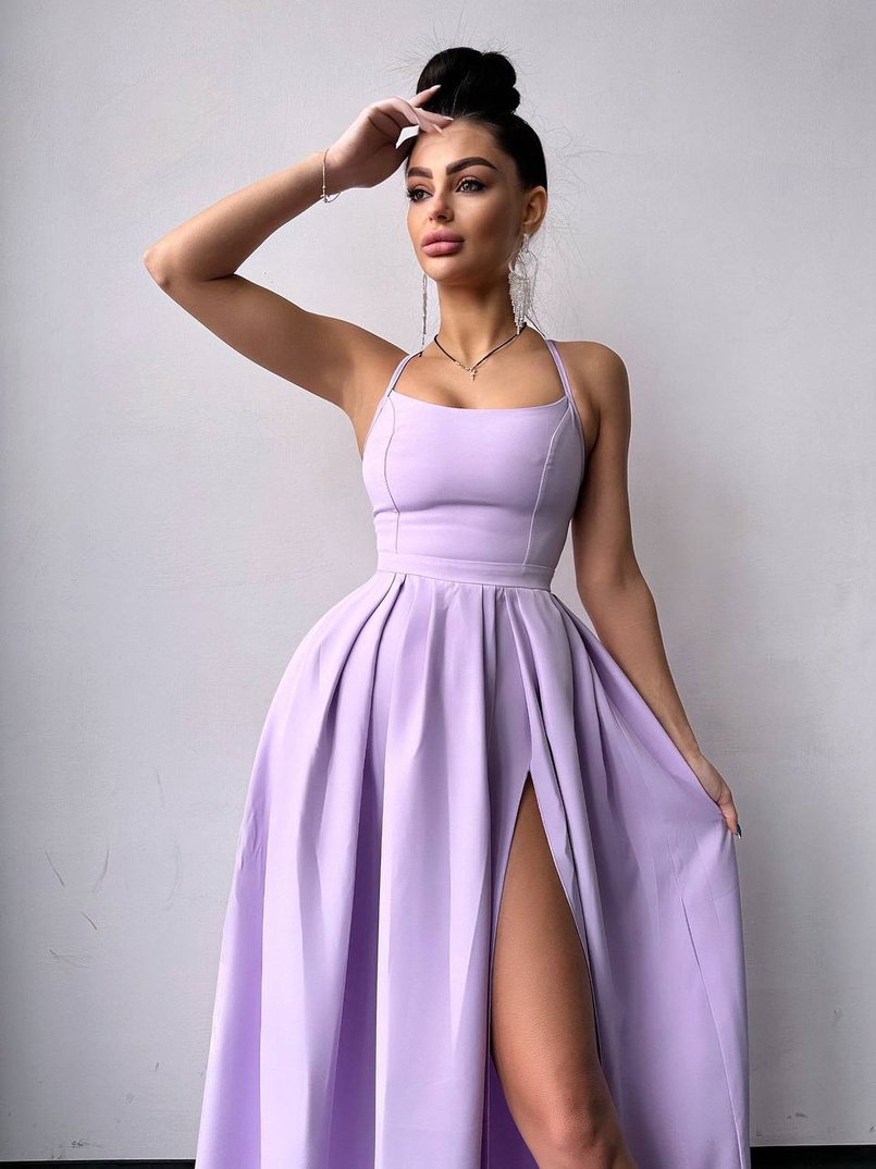 Сукня максі  зі шнурівкою на спинці Сукня максі  зі шнурівкою на спинці | PUSHKA SHOP