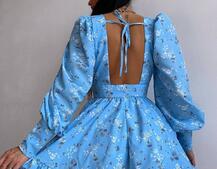 Сукня міні з пишною спідницею та драпіруванням на талії Сукня міні з пишною спідницею та драпіруванням на талії | PUSHKA SHOP