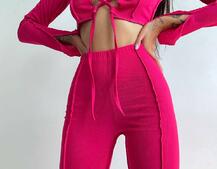 Комплект: топ зі шнурівкою на грудях + легінси Комплект: топ зі шнурівкою на грудях + легінси | PUSHKA SHOP