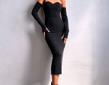 Трикотажна сукня міді  з чашечками  Трикотажна сукня міді  з чашечками  | PUSHKA SHOP