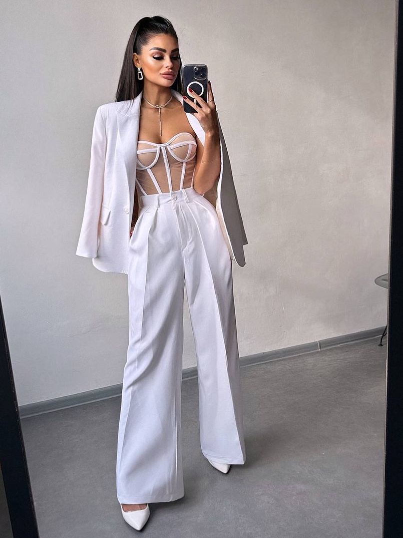 Костюм:  піджак на підкладці, штани+ корсет Костюм:  піджак на підкладці, штани+ корсет | PUSHKA SHOP