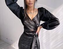 Комплект: топ з об'ємними рукавами + мереживна спідниця Комплект: топ з об'ємними рукавами + мереживна спідниця | PUSHKA SHOP