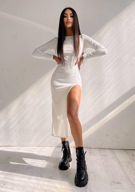 Плаття міді зі шнурівкою | PUSHKA SHOP