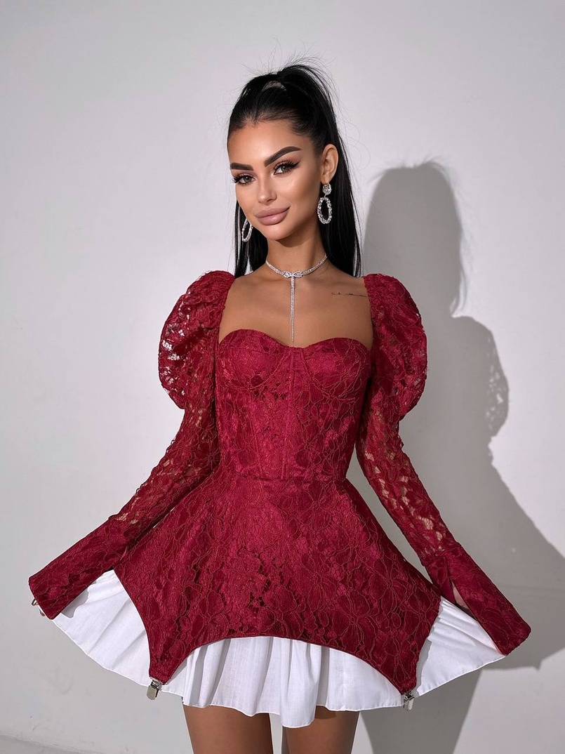 Мереживна сукня з чашечками  Мереживна сукня з чашечками  | PUSHKA SHOP