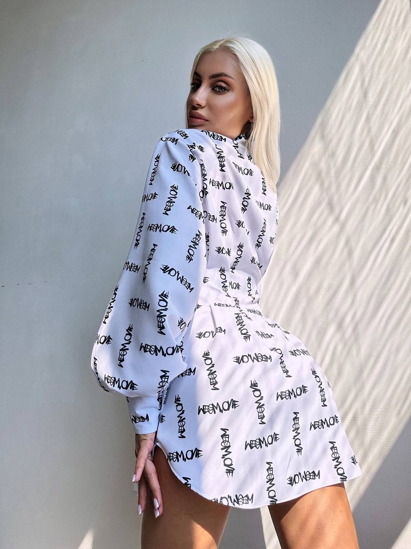 Приталена сорочка з принтом Приталена сорочка з принтом | PUSHKA SHOP